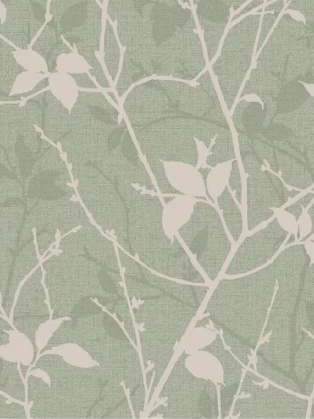 New! 1 Roll Belle Sage Wallpaper by Graham & Brown,  Botanical Vine- Metallic